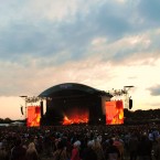 Dramatic skies over the stage (via @Laaaily on Yfrog)