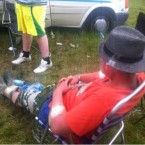 One man learns the dangers of falling asleep in a chair (via @karldeeter on Twitpic)