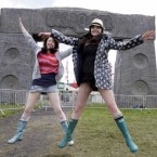 Roisin Holden, left, from Cork, and Ruth Holland, from Galway