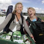 Anna Ringerud, left, and Sofie Selvang, from Norway