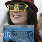Aoife Connor from Cork gets her wellies pimped with an Oxegen stencil