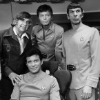 Star Trek creator Gene Roddenberry, left, was one of the first people to be buried at space. Some of his ashes were placed aboard a rocket in April 1997. It's also planned that more of his ashes, along with those of his wife, will be launched into orbit next year. (AP Photo)
