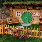 Bilbo Baggins' house , complete with 'No admittance except on party business sign'. 