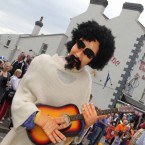 A musical character during the parade. 