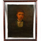An oil painting of Hitler's mother, Klara.