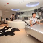 The Presidential suite of Tianjin Aircraft Carrier Hotel. Docked in Tianjin, China, a former Soviet aircraft carrier has been converted into a hotel (Photo by Wang Huan/ChinaFotoPress)