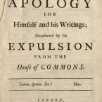 Sir Richard Steele's “Apology” for his writings led to his reinstatement to the House of Commons. 