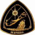 Bermuda doesn't shy away from the mystery of its infamous triangle. Instead, it used its notoriety in a set of special-edition coins in 1996. 

The $9 and $30 (numbers divisible by three - get the theme?) silver and gold triangular coins have portraits of ships on the front and Queen Elizabeth II on the reverse. 