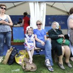 Kate and 5-year-old Annie Mitchell (in centre)from Athlone today at the Dublin horse Show at the RDS Photo: Sasko Lazarov/Photocall Ireland