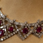 A ruby and diamond necklace, a gift for Taylor from Mike Todd, estimated at $200,000 - $300,000. (AP Photo/Richard Drew)