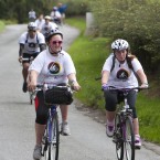 Tour de Picnic cyclists weave through Kilcullen, Co Kildare en route to the Electric Picnic. (Picture: Tony Kinlan)
