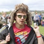 Sun, rain, a sudden drop in temperatures: this festival goer is set for all conditions. (Picture: Tony Kinlan)