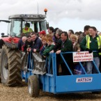 Crowds arrive on a tractor and trailer on the first day of the National Ploughing Championships.
Niall Carson/PA Wire/Press Association Images