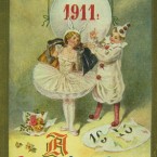 Postcard: ‘1911: A Happy New Year’. Courtesy of Far Far Hill Vintage Scans (www.farfarhillblogspoto.com)