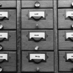 Library index card chest, 1999.