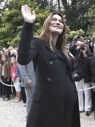 Bruni in Paris last month
