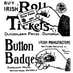 Advertisement from the ‘Programme of Irish language procession; Clár móir-shiubhail na nGaedheal, 18 September 1910, Demonstration Committee, Gaelic League, Dublin. Courtesy of the Royal Irish Academy Library.