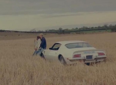 The grain field in Bangor where the video was partly shot