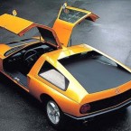 You wouldn't want to have been holding your breath for this one: the prototype C111 was first displayed at a motor show in 1969.  (Image: Lotus Esprit Turbo)