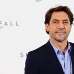 Javier Bardem works on his 'evil villain' look at the Skyfall photoshoot. (Ian West/PA Wire)