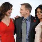 New Bond girls Bérénice Marlohe (left) and Naomie Harris pose with Craig. (Doug Peters/Doug Peters/EMPICS Entertainment/PA Images)