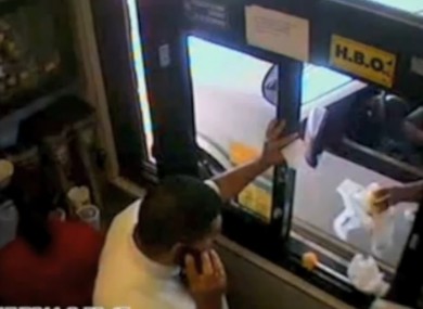 This woman was caught throwing back food at a McDonald's employee