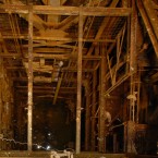 Looking down to the bottom of the silo