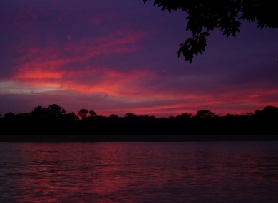 The sunset in Tortuguero in Costa Rica. Joan Barnett had been holidaying in the central American country. 