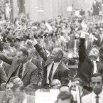 The Apollo 11 astronauts greet the thronging crowds gathered along New York City streets in mid-August 1969 during their ticker-tape parade celebrating the lunar mission. (NASA)
