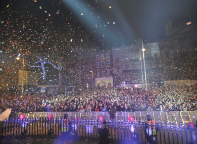 The crowd at College Green last night - Leo Varadkar reckons we can do better next year.