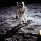 Buzz Alrin is shown in an iconic image captured by Armstrong as the astronauts explored the moon's Sea of Tranquility. (NASA)