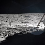 Mission commander Neil Armstrong is photographed by Aldrin after the pair successfully landed on the moon. (NASA)