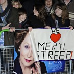 Streep fans turned up in their hundreds to the European Premiere of The Iron Lady.