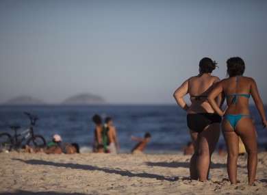 Women on the Copacabana beach in Rio de Janeiro, Brazil, earlier this week. 