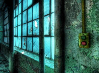 Inside an abandoned building in Detroit