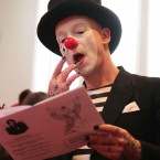 Clowns in the choir. (Yui Mok/PA Wire)