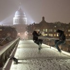 Trying to make a noise on the Millennium bridge next to St Paul's cathedral in London this week. Image: Jeff Moore/Empics Entertainment/PA Images