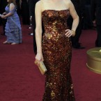Ellie Kemper in what she described as rust Armani Privé

Image: AP Photo/Chris Pizzello