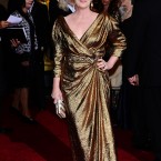 Meryl Streep in gold. Not so subtle. 