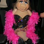 Miss Piggy of Muppets fame shows how it's done at London Fashion Week in 2006. Image: Doug Peters/EMPICS Entertainment/PA Wire.
