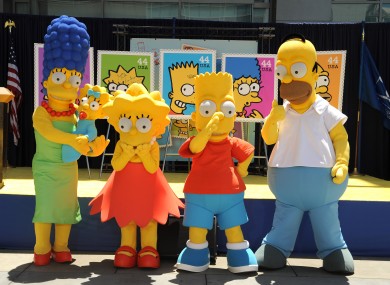 The Simpsons have been honoured on stamps in the US - but are now almost totally contraband in Iran.