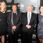 Pacino pictured with CEO of Irish Distillers, Anna Malmhake, President Michael D Higgins and Festival Director Grainne Humphries at the gala screening of his film 'Wilde Salome' at the Savoy Cinema in Dublin as part of the Jameson Dublin International Film Festival.(Laura Hutton/Photocall Ireland)