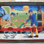 One new mosaic panels at Bray Dart station (Via mural-to-mosaic.blogspot.com)