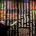 A room full of wand boxes with the names of every cast and crew member that has worked on the Harry Potter movies. (John Phillips/PA Images)