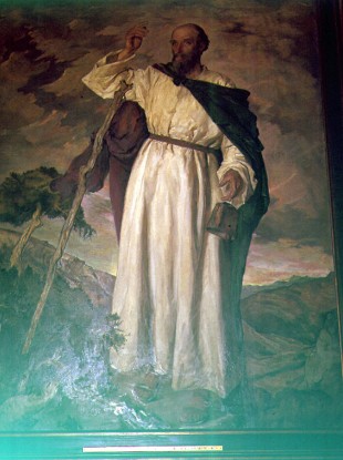 Undated painting of Saint Patrick, by Margaret Clarke, which hangs in the Mansion House in Dublin