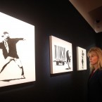 Some Banksy pictures that are to be sold during their Urban Art auction. (Lewis Whyld/PA Images)