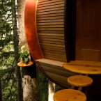 Beautiful craft work of secret treehouse. (Image via Joel Allen)