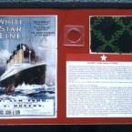 Framed fragments of carpet yarn from the Titanic coupled with a certificate of authenticity are being sold by the Titanic Historial Society for $1,100. 