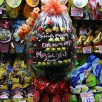 Delicious large Easter eggs on display in a shop window in Venice, Italy.
(Rowan Miles/EMPICS Entertainment)