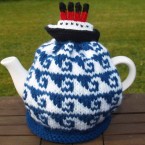 This hand-knitted tea cosy (on eBay for £5.50) takes a different angle among Titanic memorabilia by marking the pre-disaster part of the ship's journey.